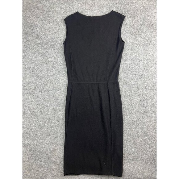 Narciso Rodriguez Cashmere Silk Dress Women's Black Sleeveless Sheath Italy - Picture 9 of 9